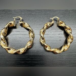 *NEW* 18K Gold Plated Chunky Twist Creole Hoop
Casual Party Spiral Earrings